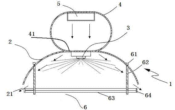 Heat radiation system for LED (light emitting diode) illumination