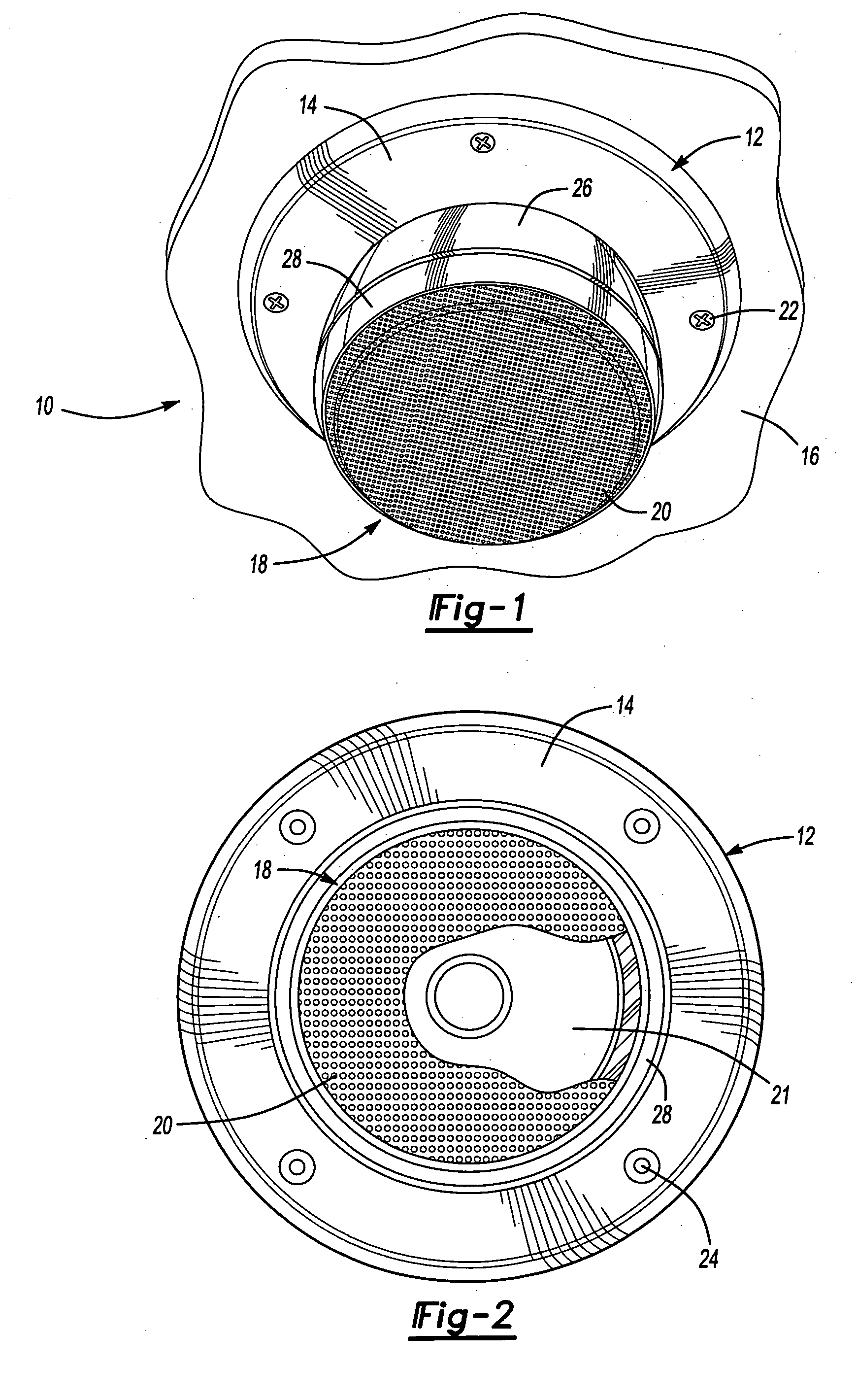 Audio speaker with partially spherical speaker housing and escutcheon