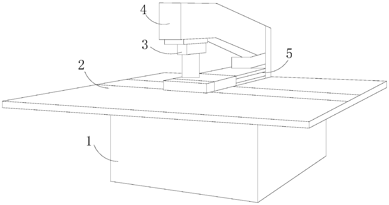 A handbag automatic thread cutting device