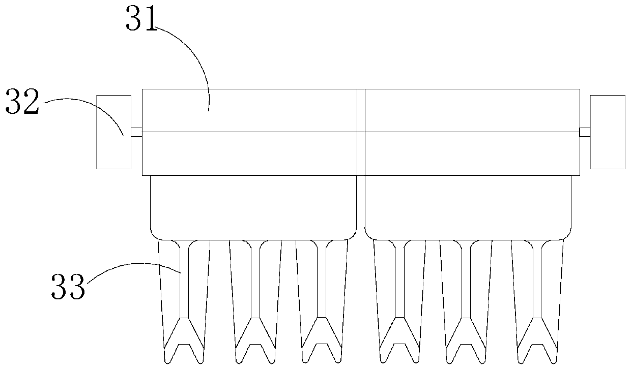 A handbag automatic thread cutting device