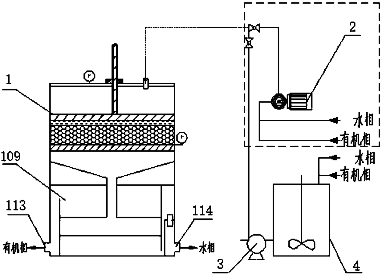 Rapid separation apparatus and separation method of oil-water mixture