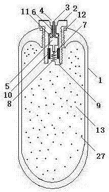 Head-flying-preventive supercritical oxygen gas cracking device
