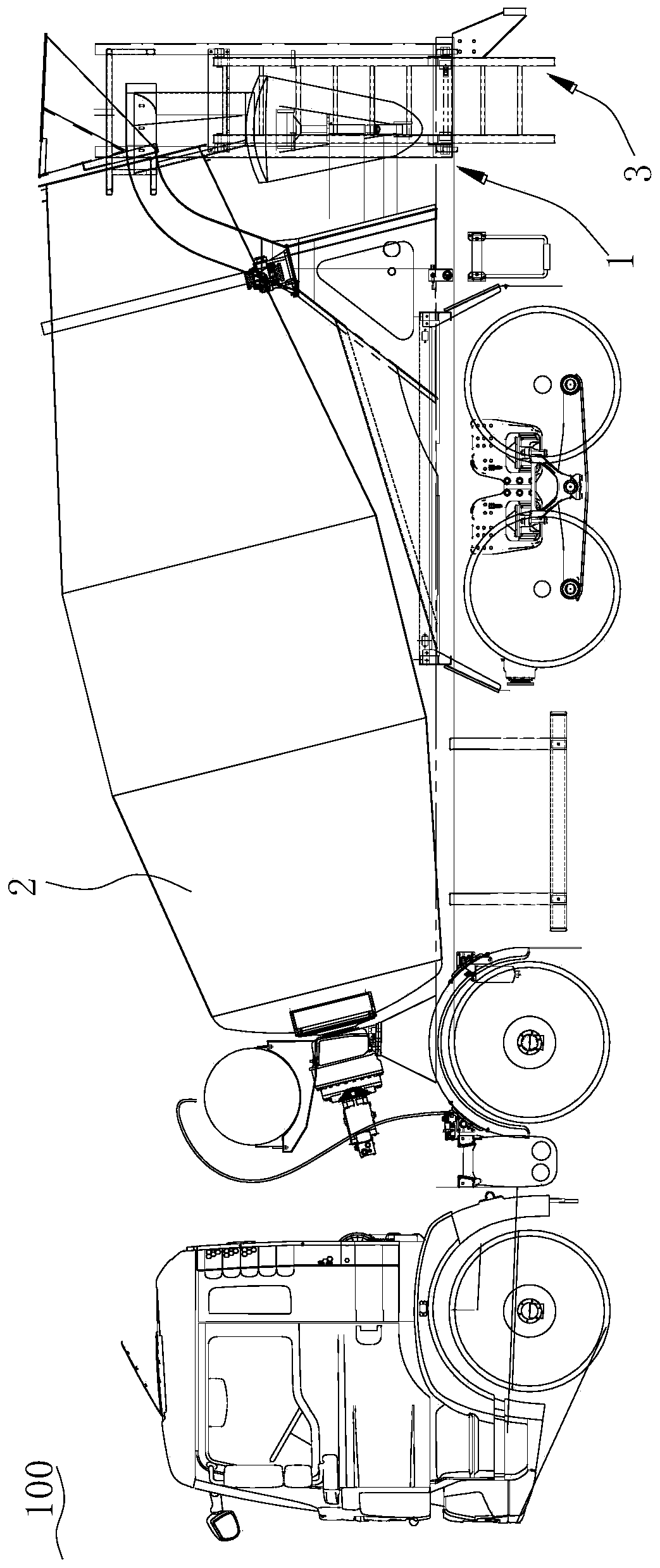 Mixer truck and crawling ladder device thereof