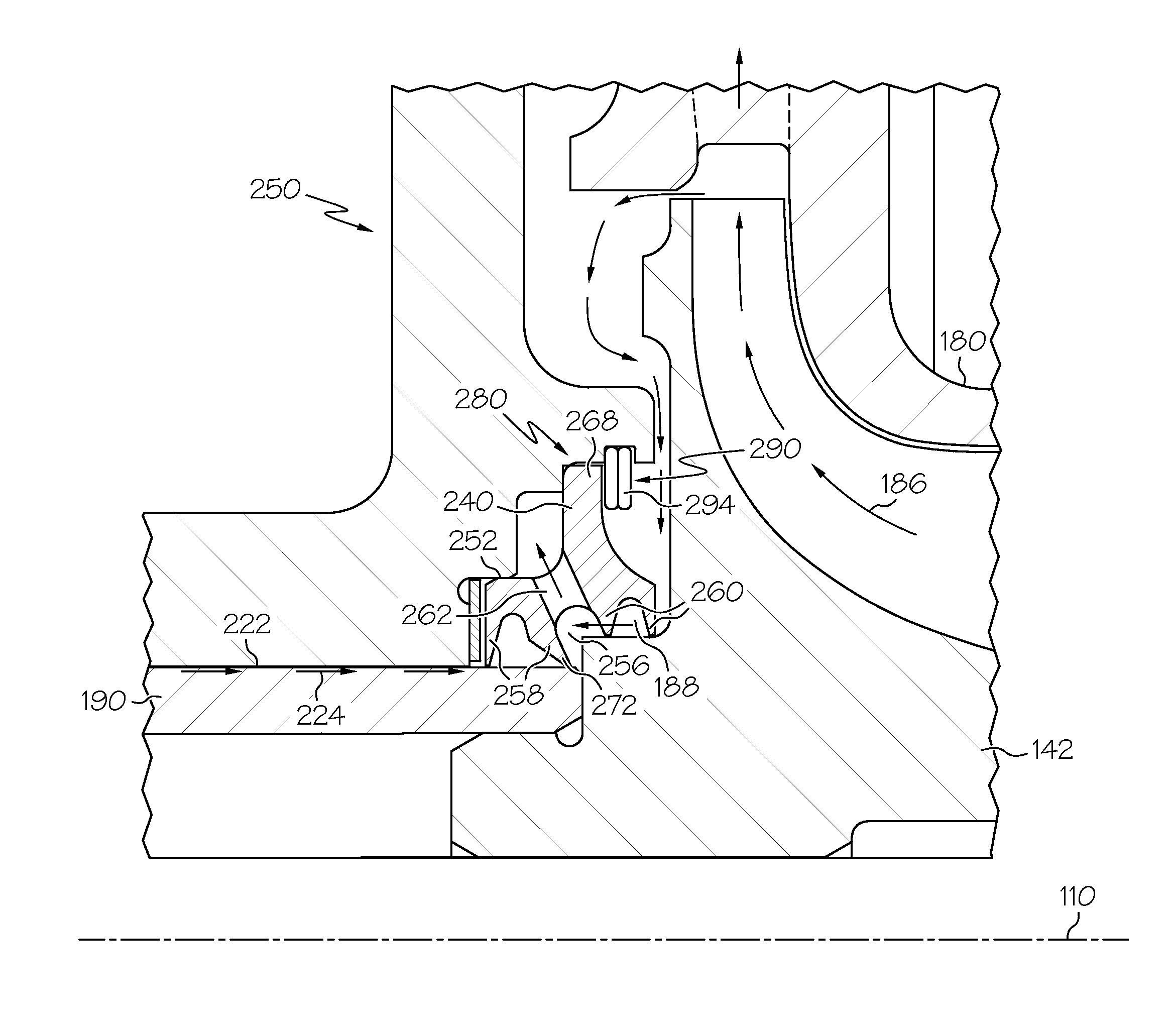 Contaminant-deflector labyrinth seal and method of operation