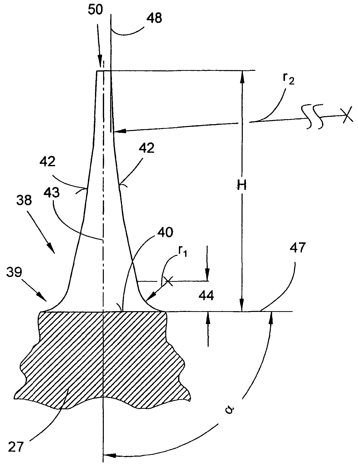Fitting ring for an opening roller of an open-end spinning device