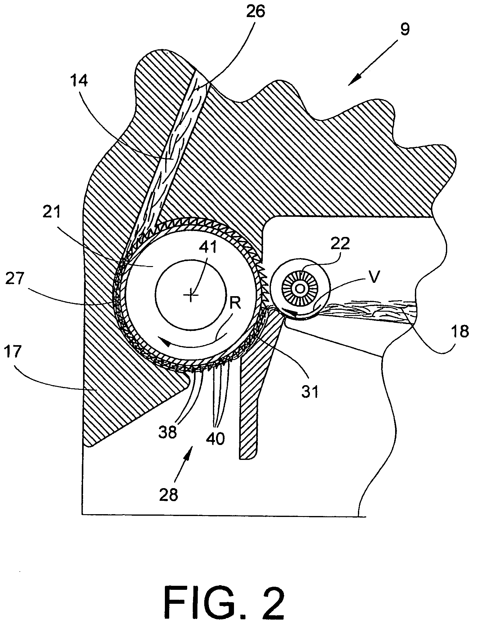 Fitting ring for an opening roller of an open-end spinning device