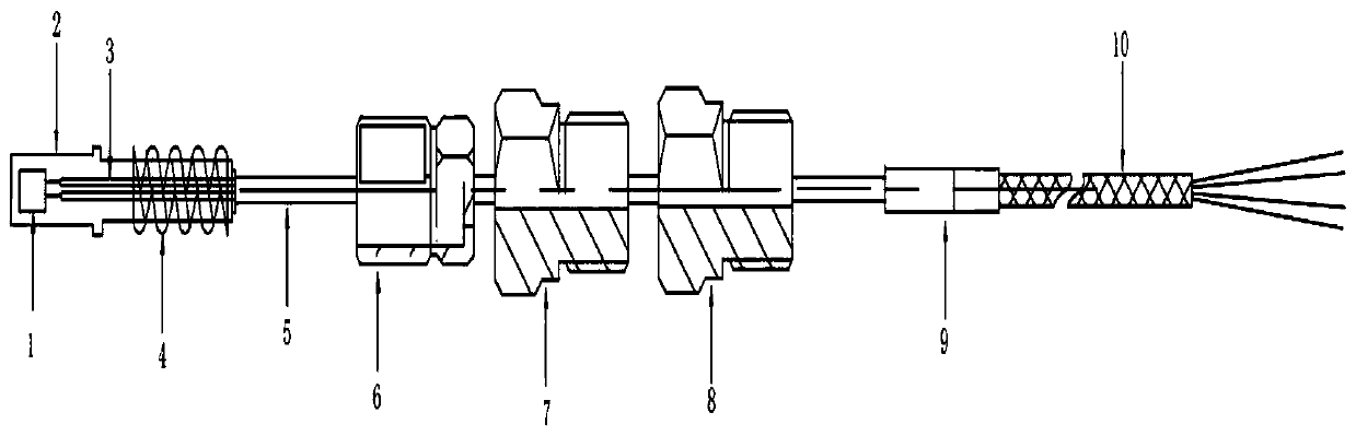 Armored thermometer for reactor coolant pump