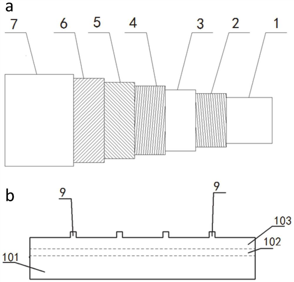 Composite non-bonding flexible pipe, preparation method and application