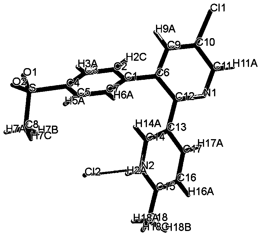 Novel crystal form of salt formed by etoricoxib and hydrochloric acid and preparation method of novel crystal form