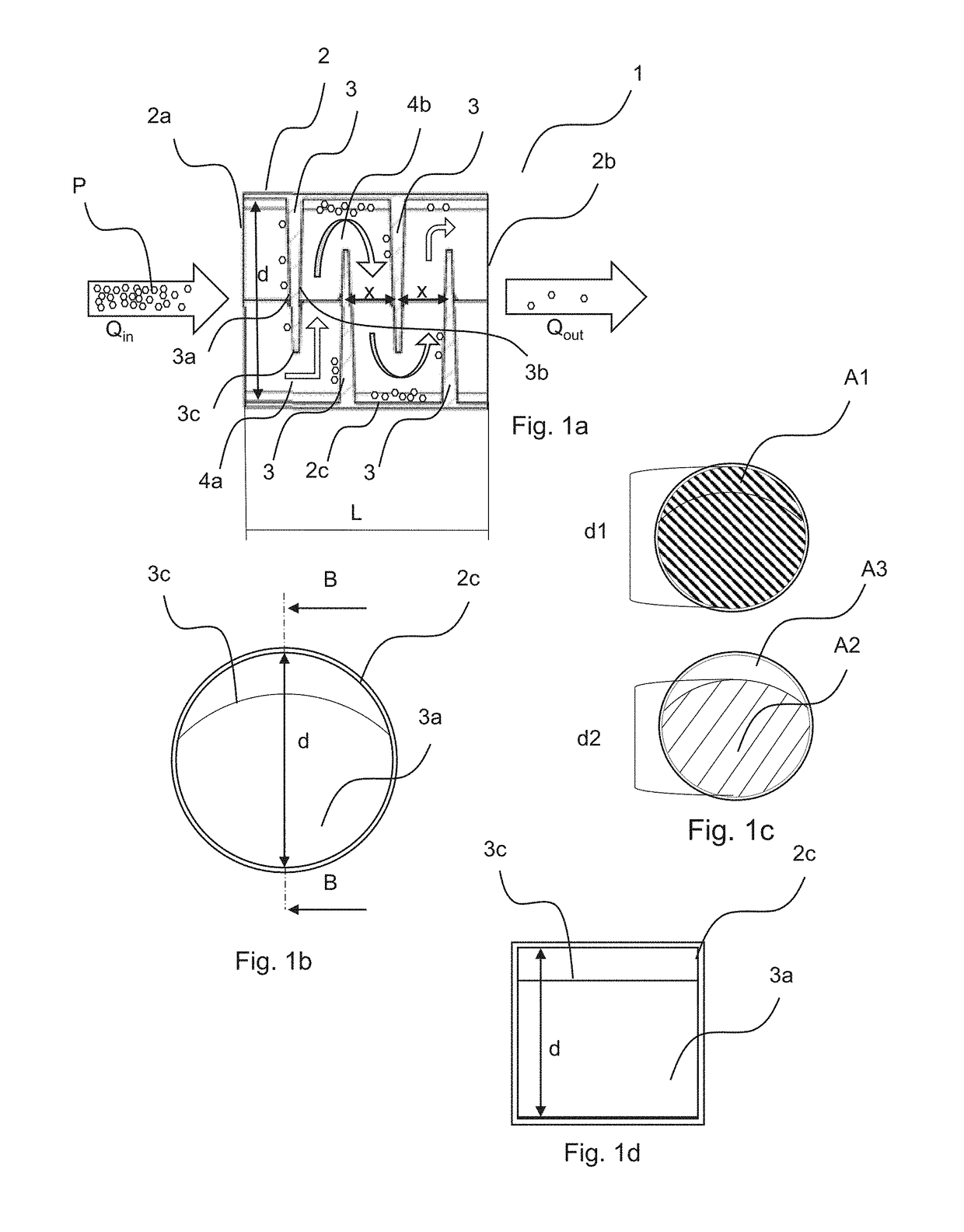 Device for collecting particles in an exhaled air flow