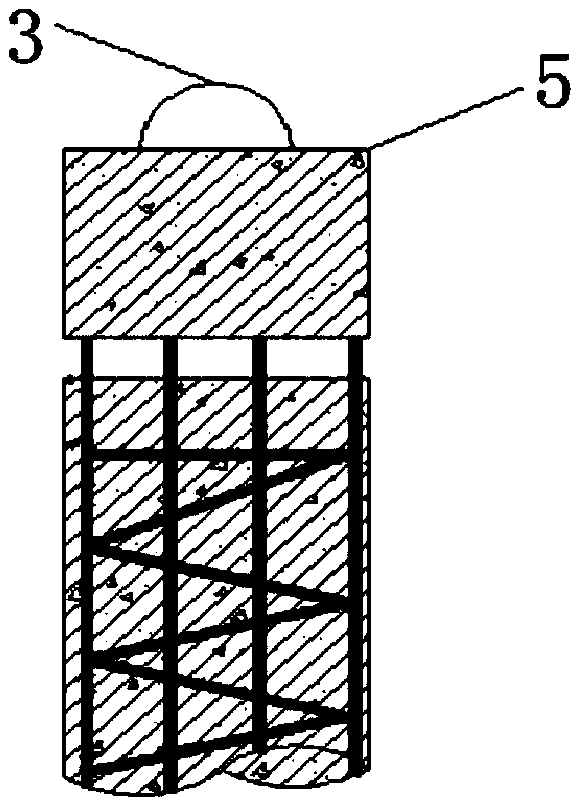 Construction method for fast breaking pile head of cast-in-place pile