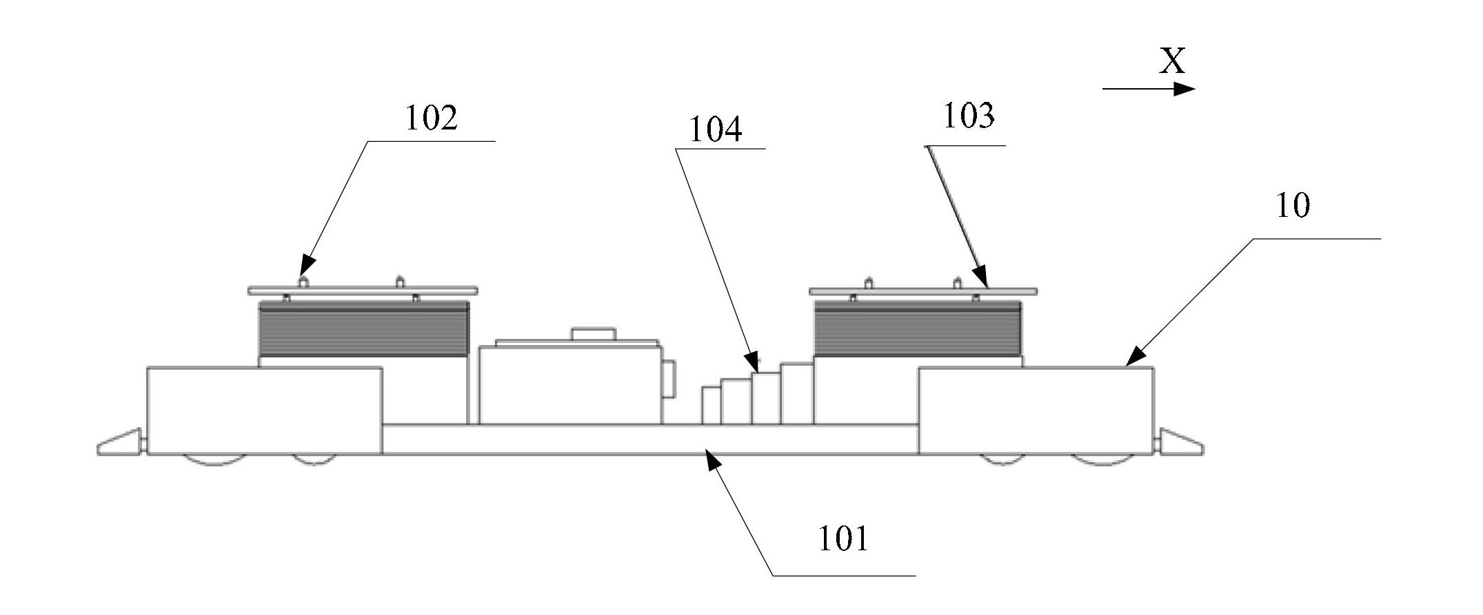 AGV (automated guided vehicle) and method for regulating distance