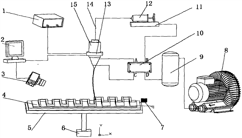 Electric jet printing device capable of dredging spray head through variable-pressure airflow