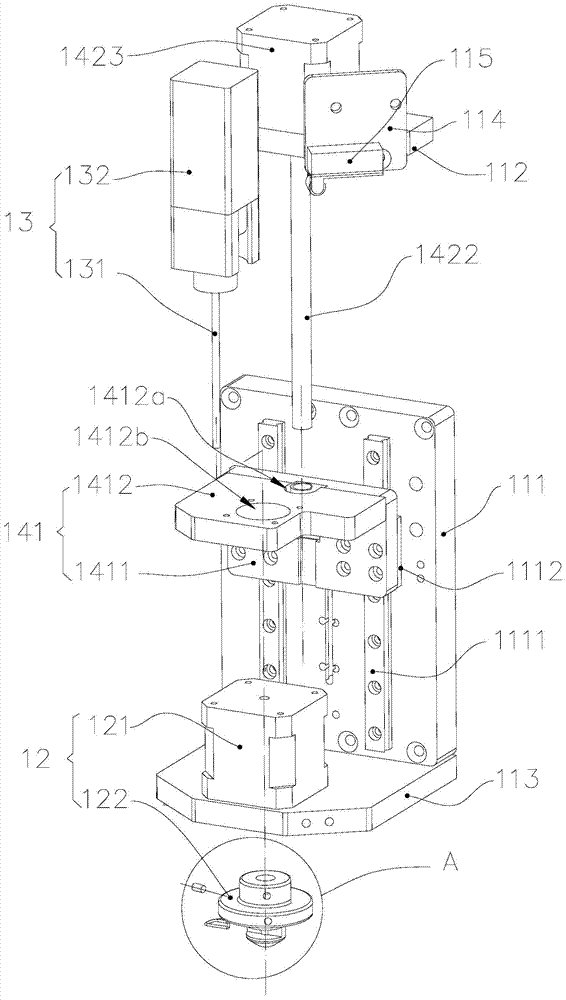 Automatic threading screw machine and screw nut locking device