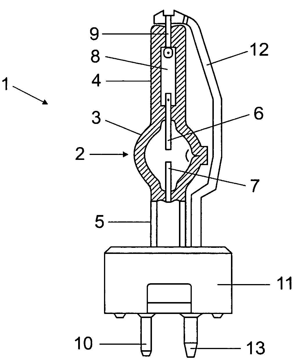 Metal halide high pressure discharge lamp