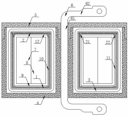 Double-iron-core direct-current-component-resistant current transformer