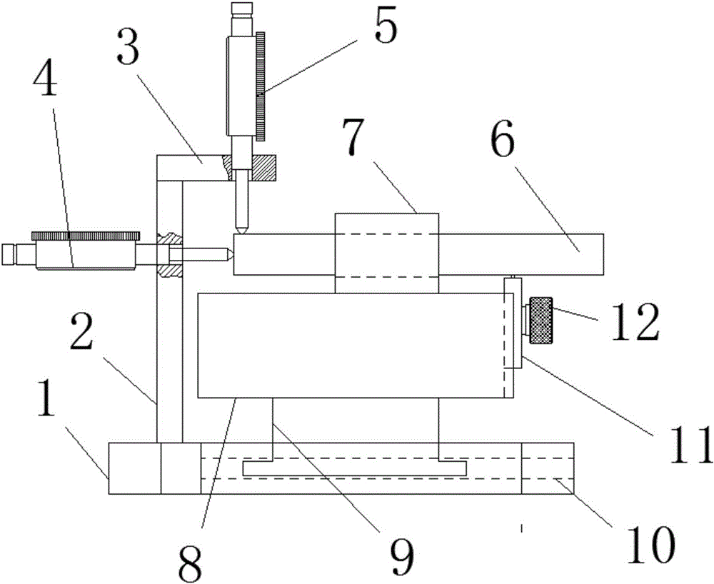 Verticality and symmetry degree testing tool for piston pin hole