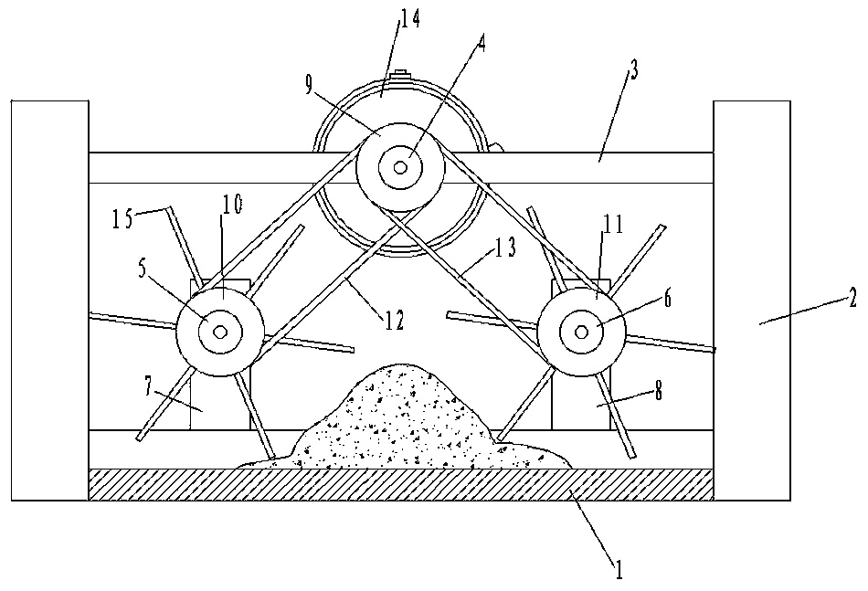 Yarn sizing agent open type stirring device