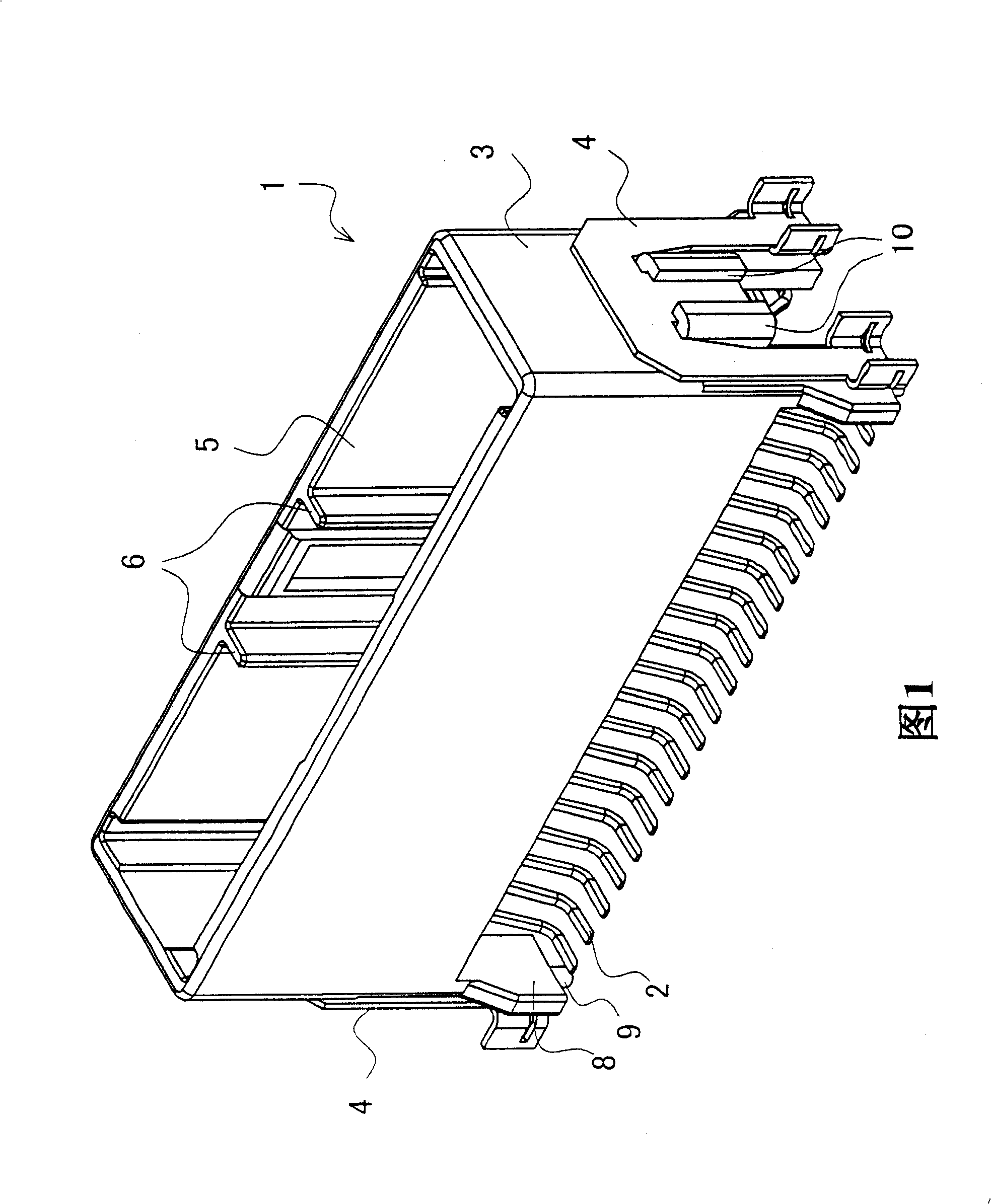 Intensified component, connector with the component, connection mechanism of electric component and substrate