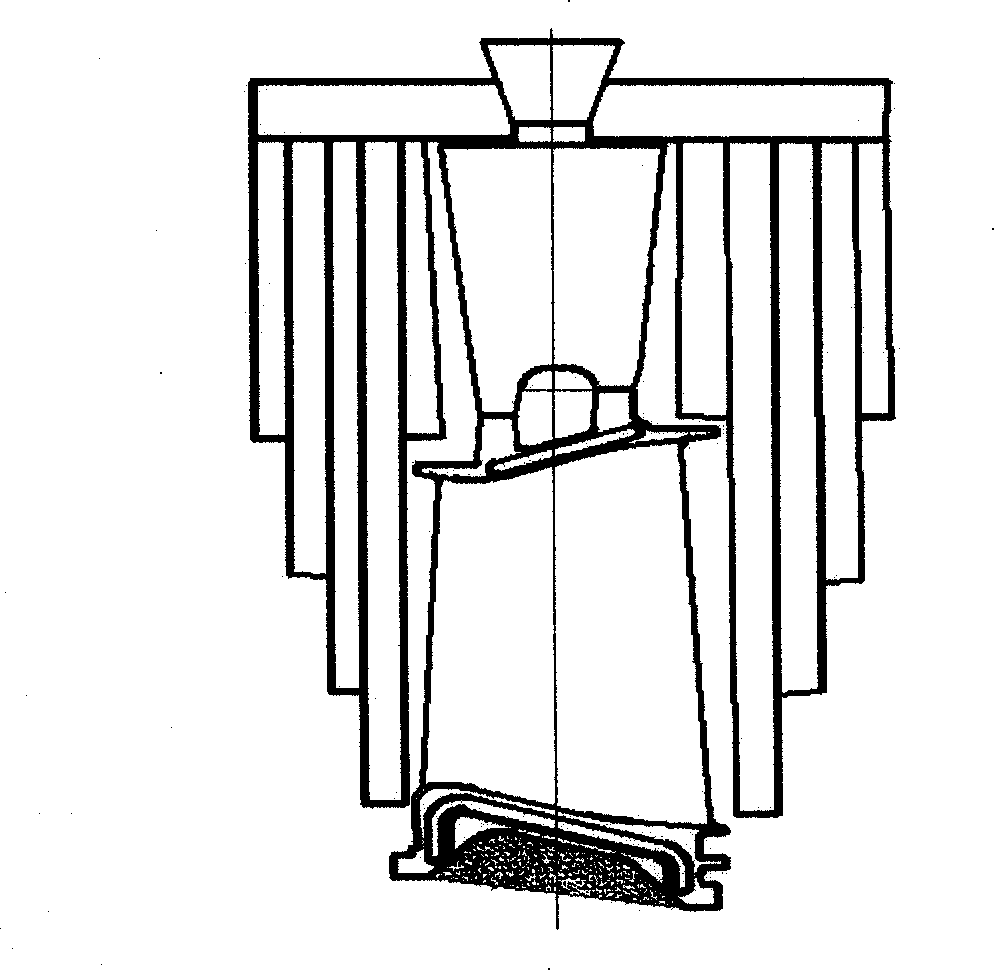 Casting method for heavy combustion engine II-stage diverter blade