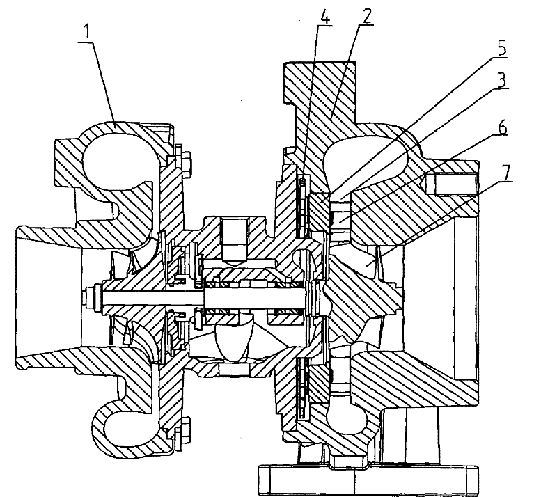 Turbine device with variable flows