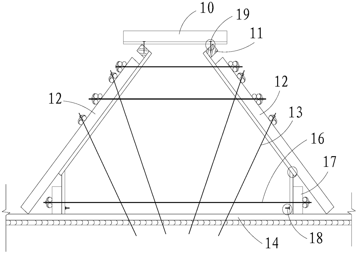 Construction method of special-shaped wall in double-layer secondary settling tank