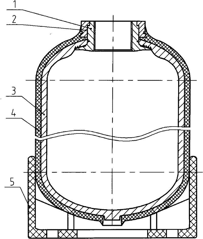 Composite pressure vessel and application thereof in extinguisher