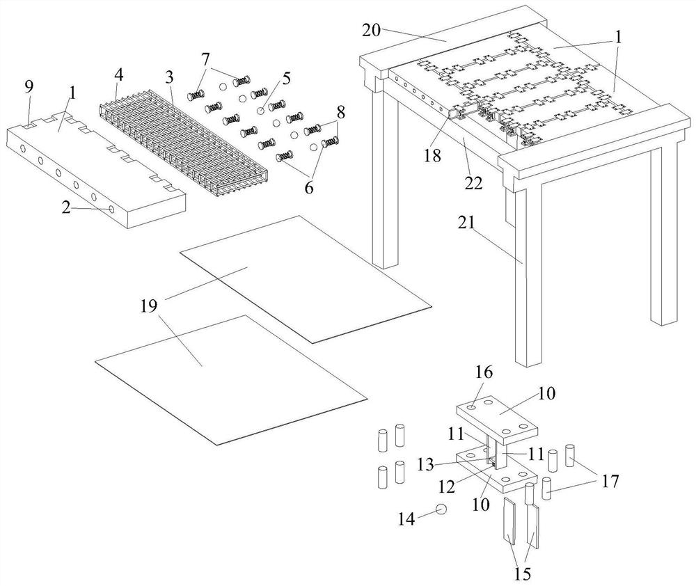 A prefabricated damping floor with built-in multi-dimensional energy-dissipating damping particles