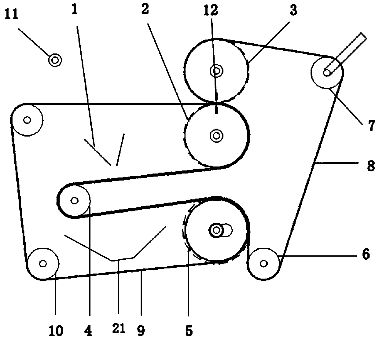 A kind of seeding device for potting seedlings on film punching cup forming hole film