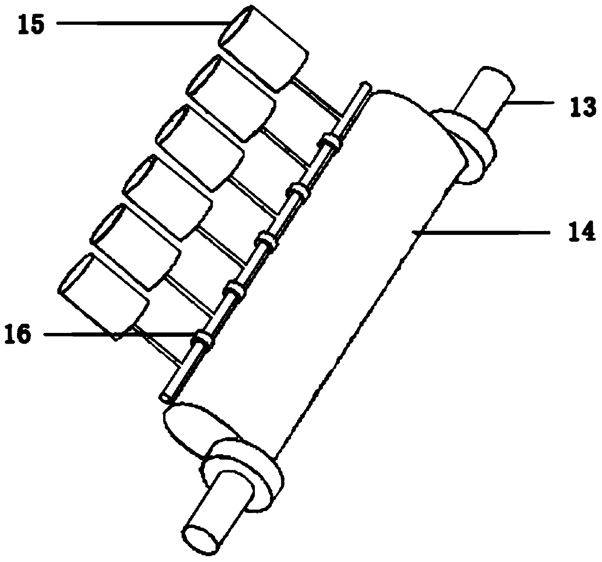 A kind of seeding device for potting seedlings on film punching cup forming hole film