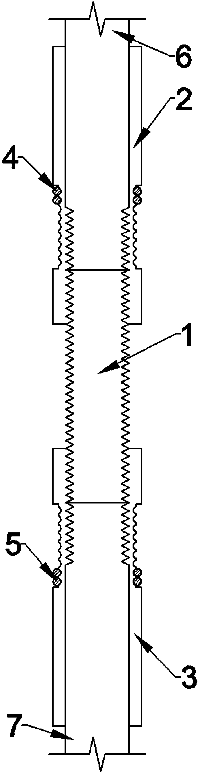 Reinforced steel bar mechanical anchor docking connection joint structure and construction method thereof