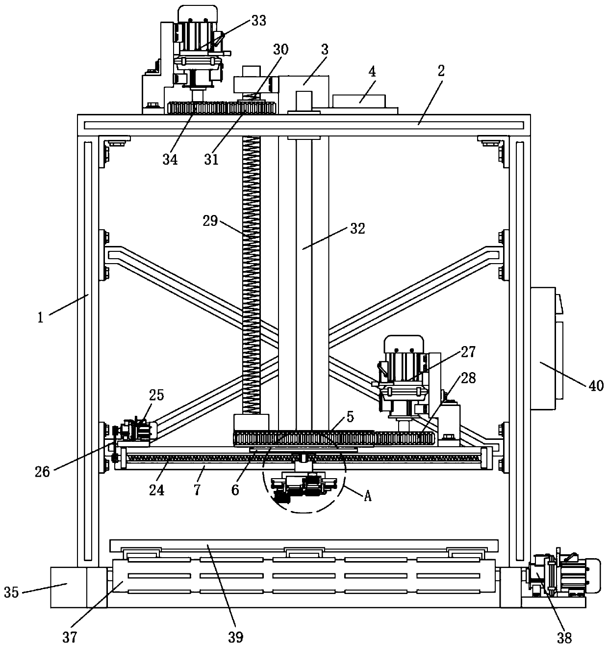 Stacking device with sorting mechanism for aluminum alloy homogenization