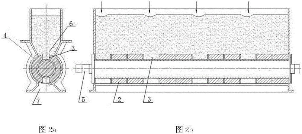Discharge device roller structure