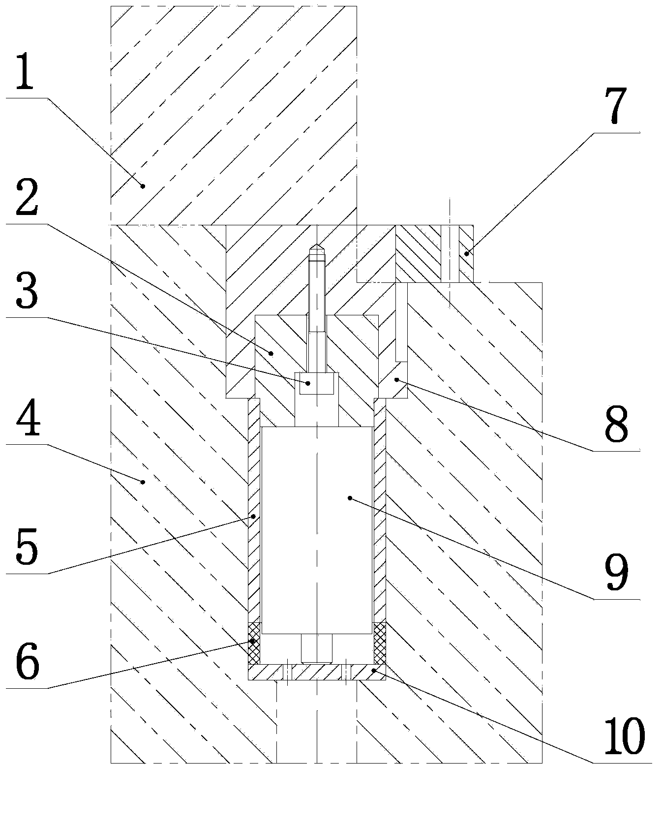 Compact material supporting mechanism