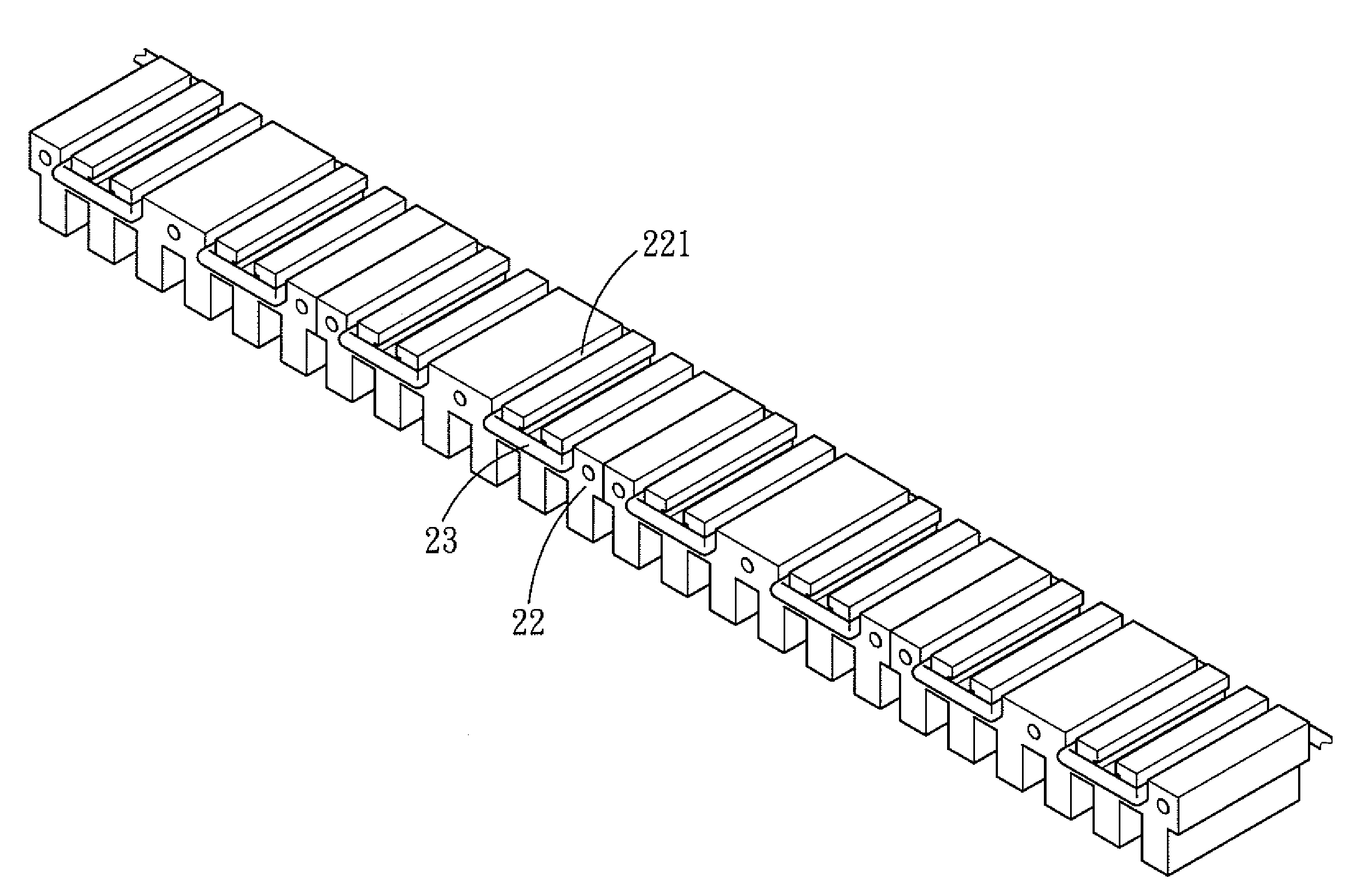 Stator for a Liquid Cooling Type Direct Drive Motor