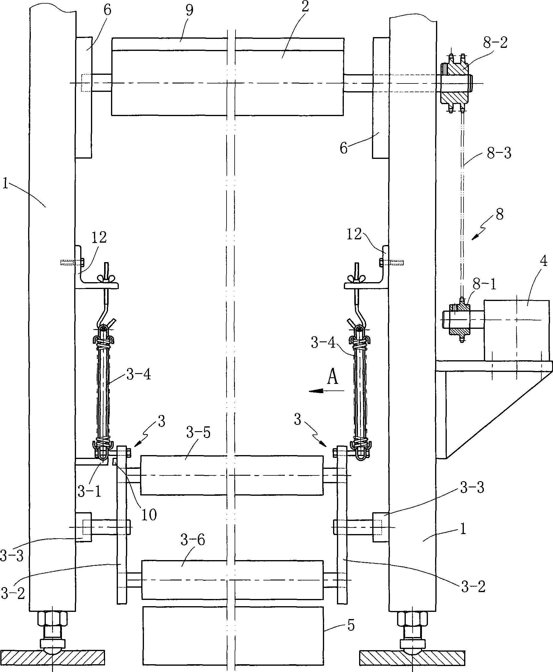 Coiling apparatus for warp knitting machine fabric