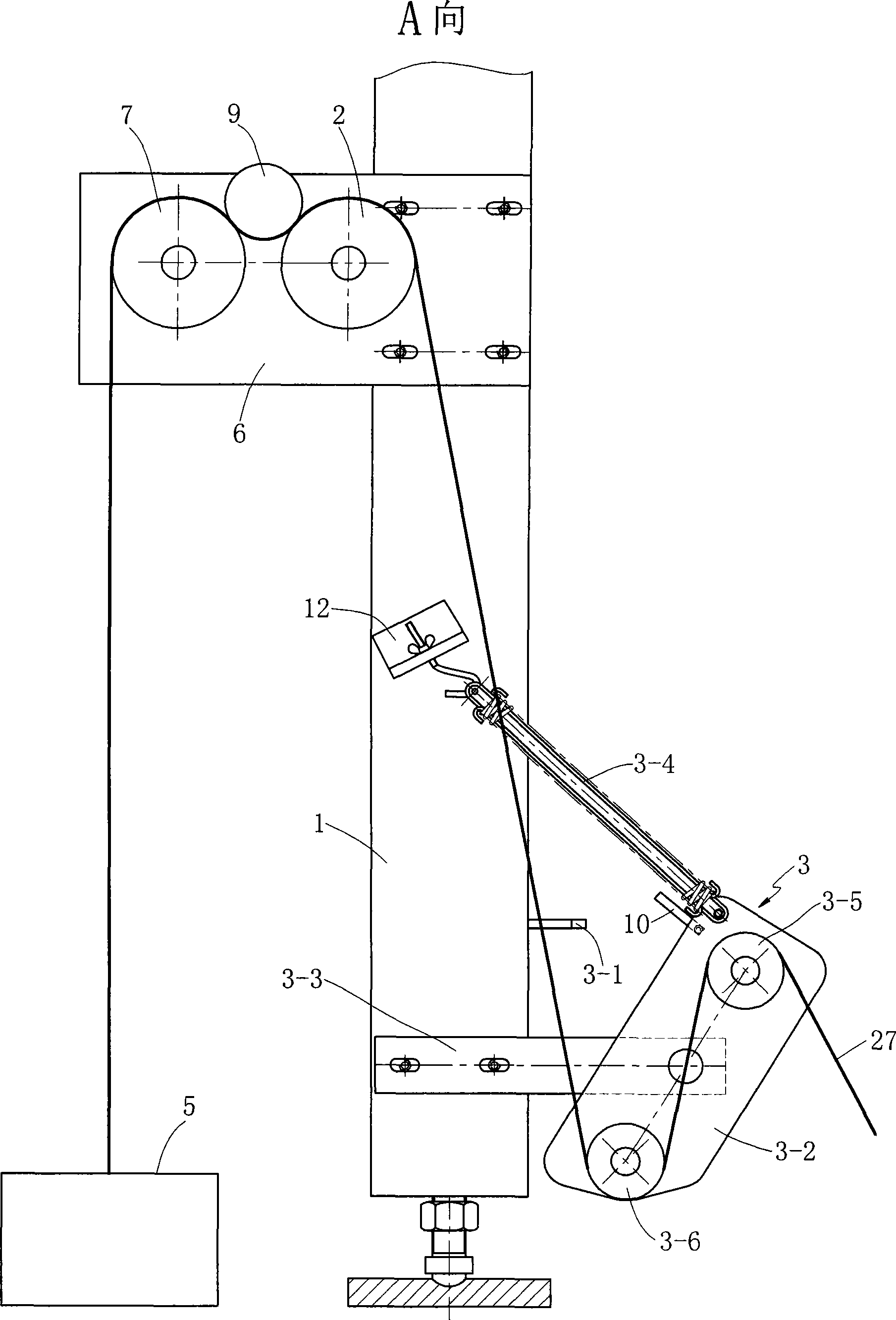 Coiling apparatus for warp knitting machine fabric