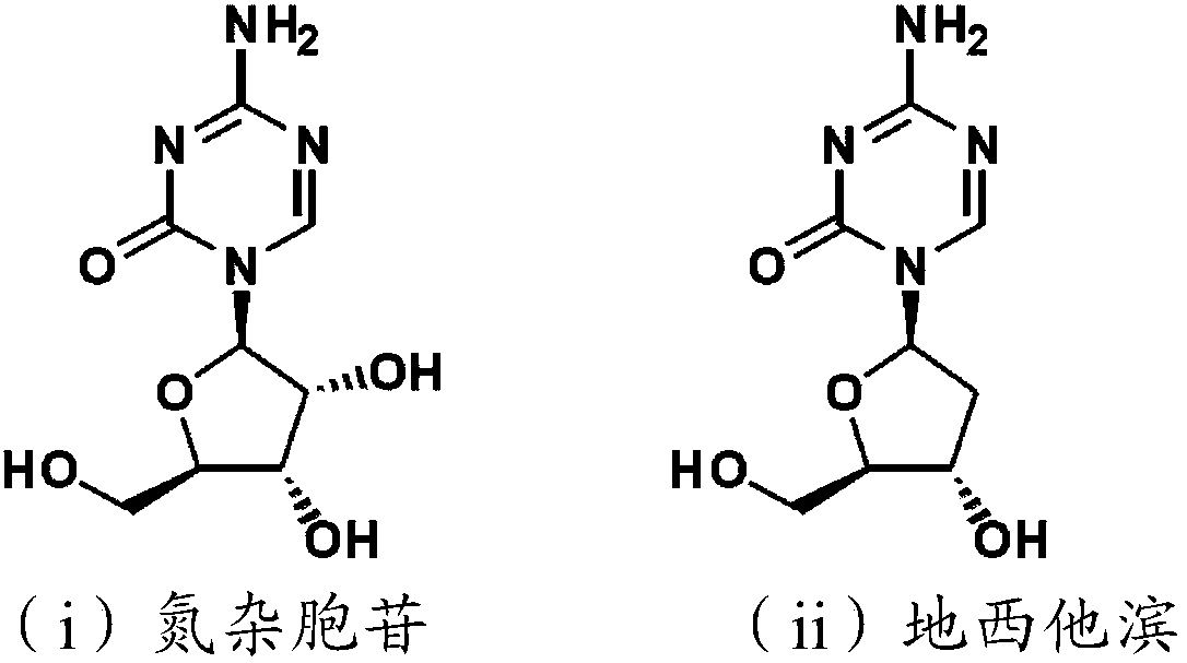 5'-position dibenzyl phosphoric acid ester of 5-azacytidine or 2'-deoxy body thereof