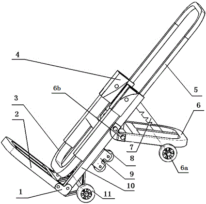 Portable multifunctional folding hand-push cart