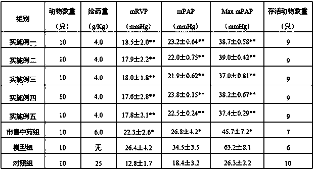 A traditional Chinese medicine composition for treating chronic pulmonary heart disease