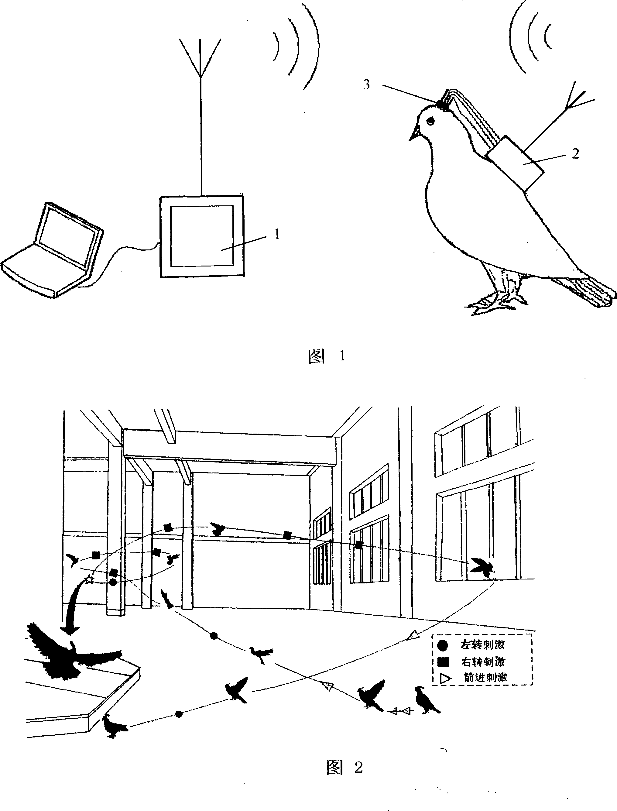 Aiming method for robot bird