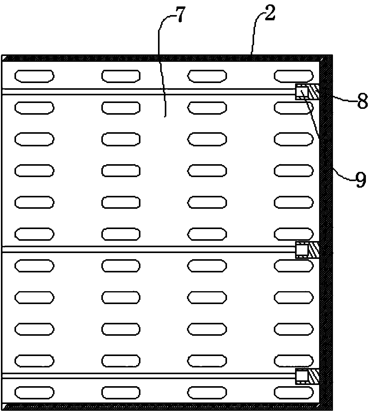 Anti-blocking partition bin lining plate
