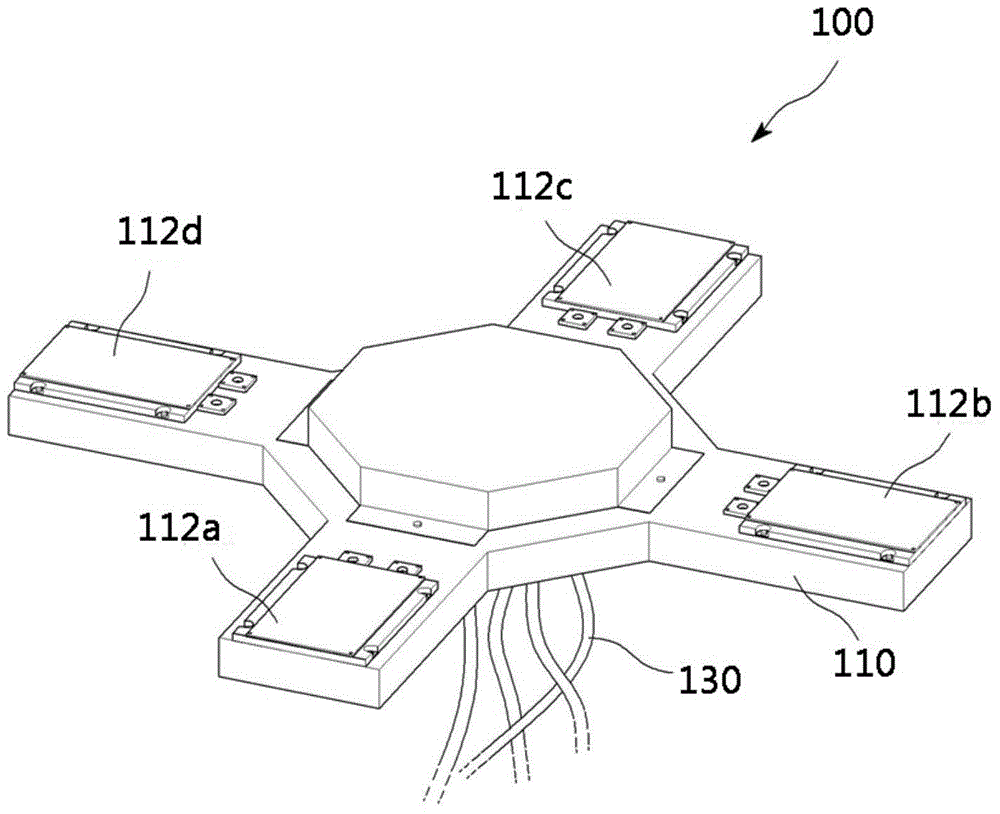 Test device capable of performing multiple tests simultaneously and test method