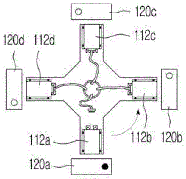 Test device capable of performing multiple tests simultaneously and test method