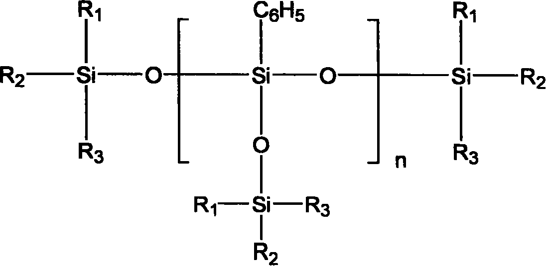 Branched benzene siliconic oil and preparation method thereof