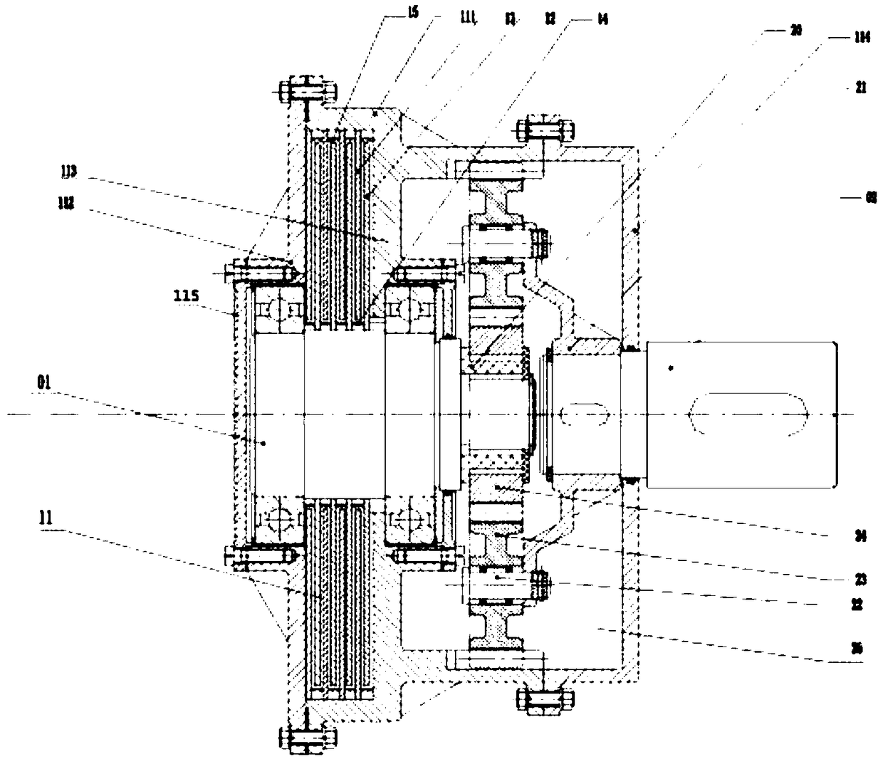 Current variable retarding brake