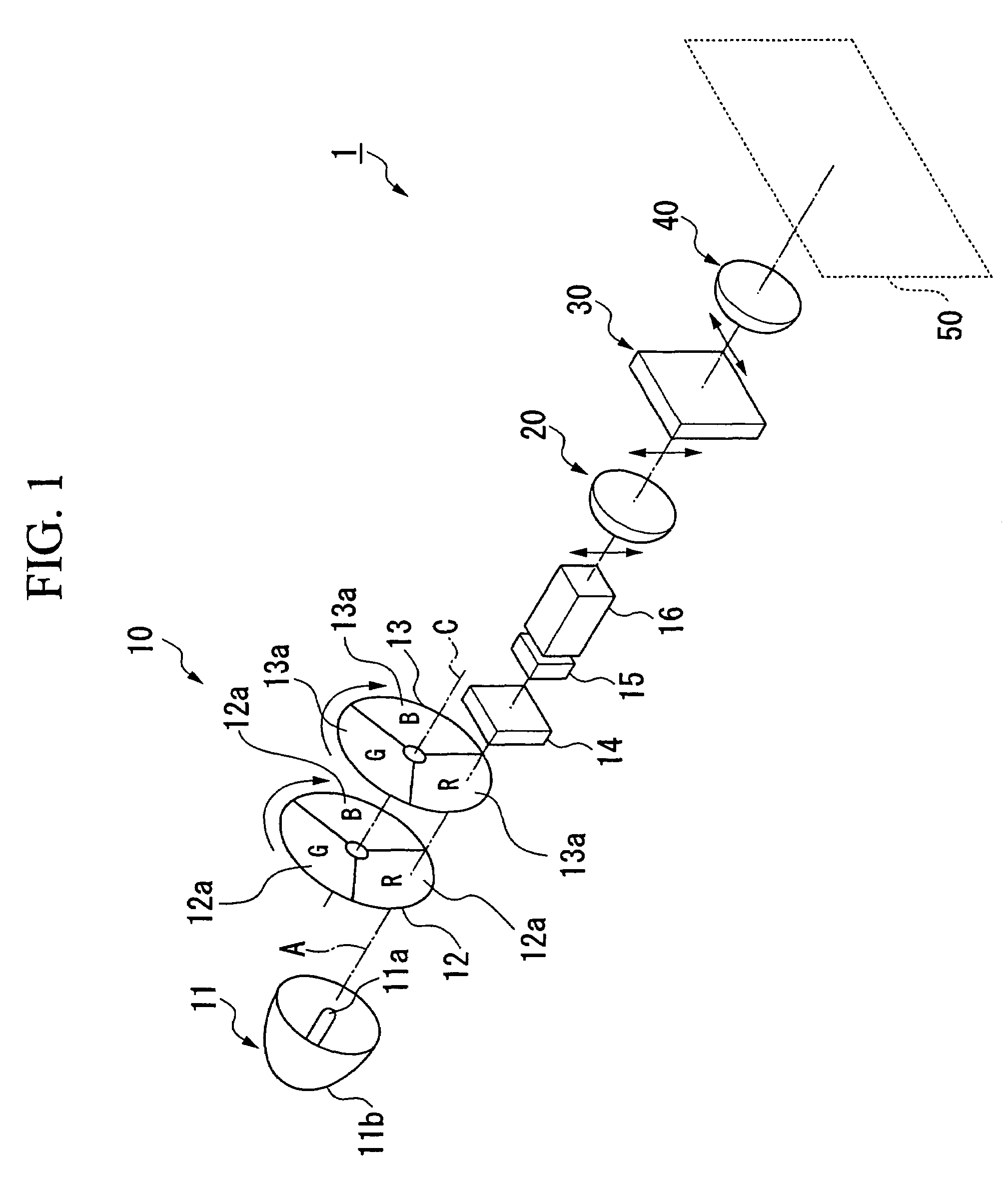 Field sequential lighting device and image projecting device