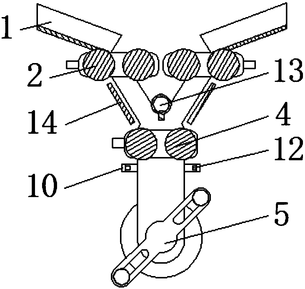 Multilayer overlapped rice and flour product forming device