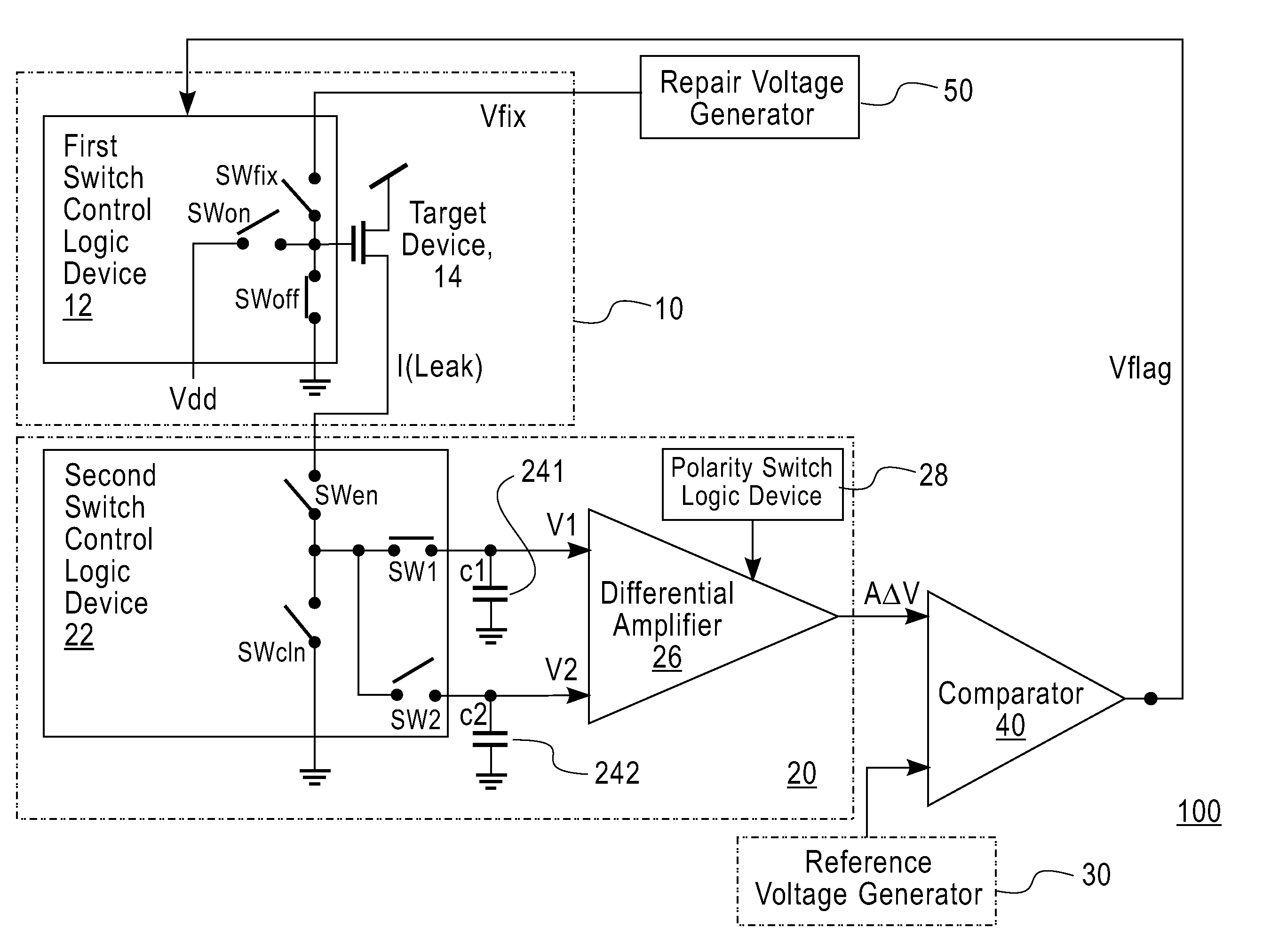 Leakage current mitigation in a semiconductor device
