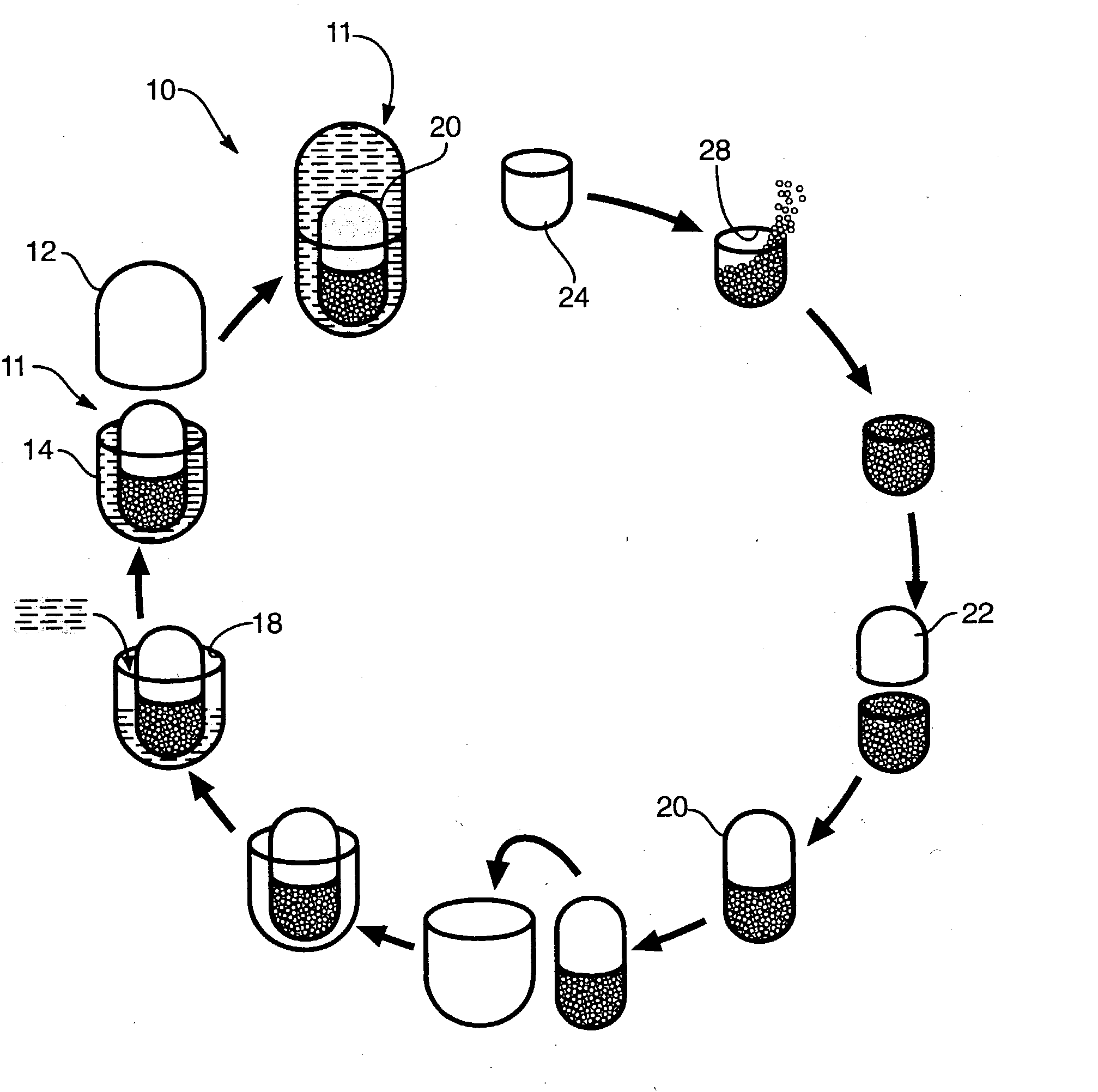 Process for encapsulating multi-phase, multi-compartment capsules